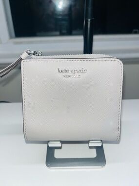 Kate Spade Small Gray Snap Wallet
